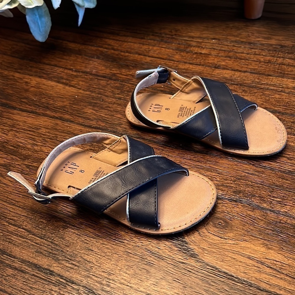 Baby gap, TG CROSS SANDAL
NAVY  BLUE 320 size 8 - Picture 4 of 6